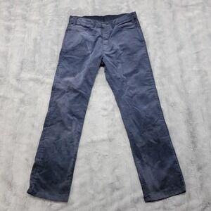 Vintage 80s Levis 519 Corduroy Pants Mens 34x30 (Fits 32x30) Navy Straight USA